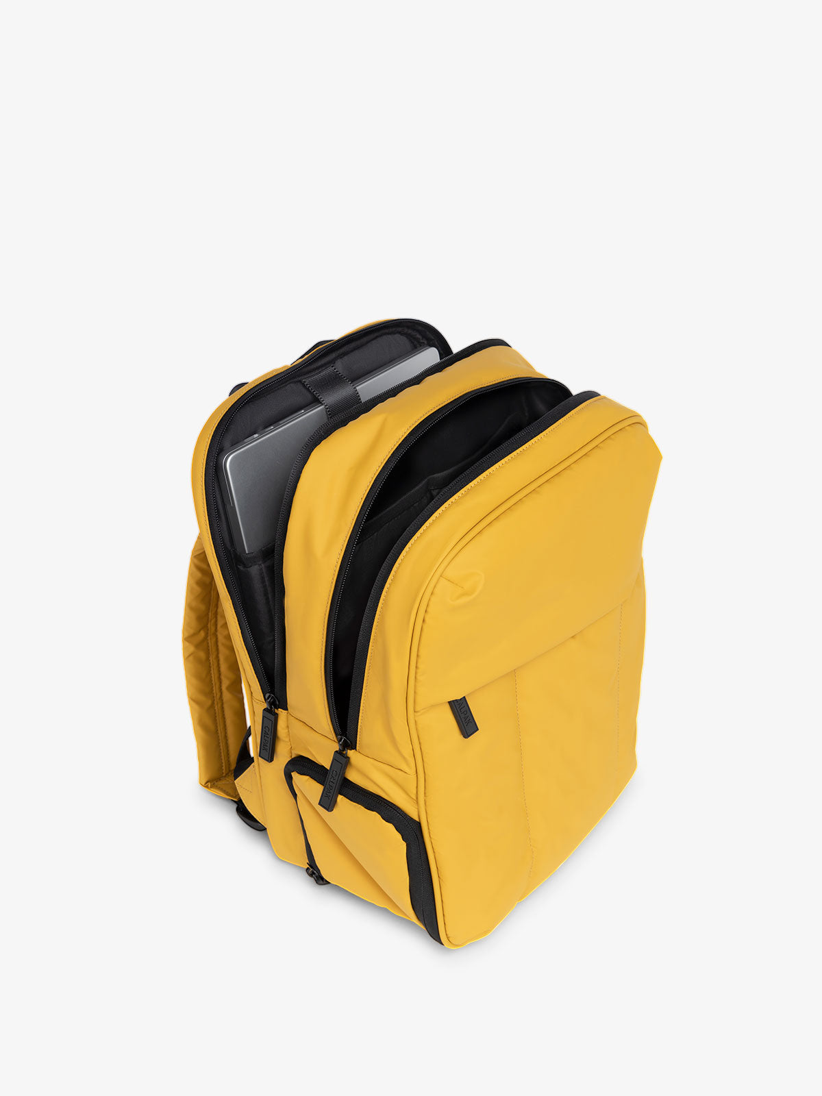 Luka Laptop Backpack with laptop sleeve in yellow