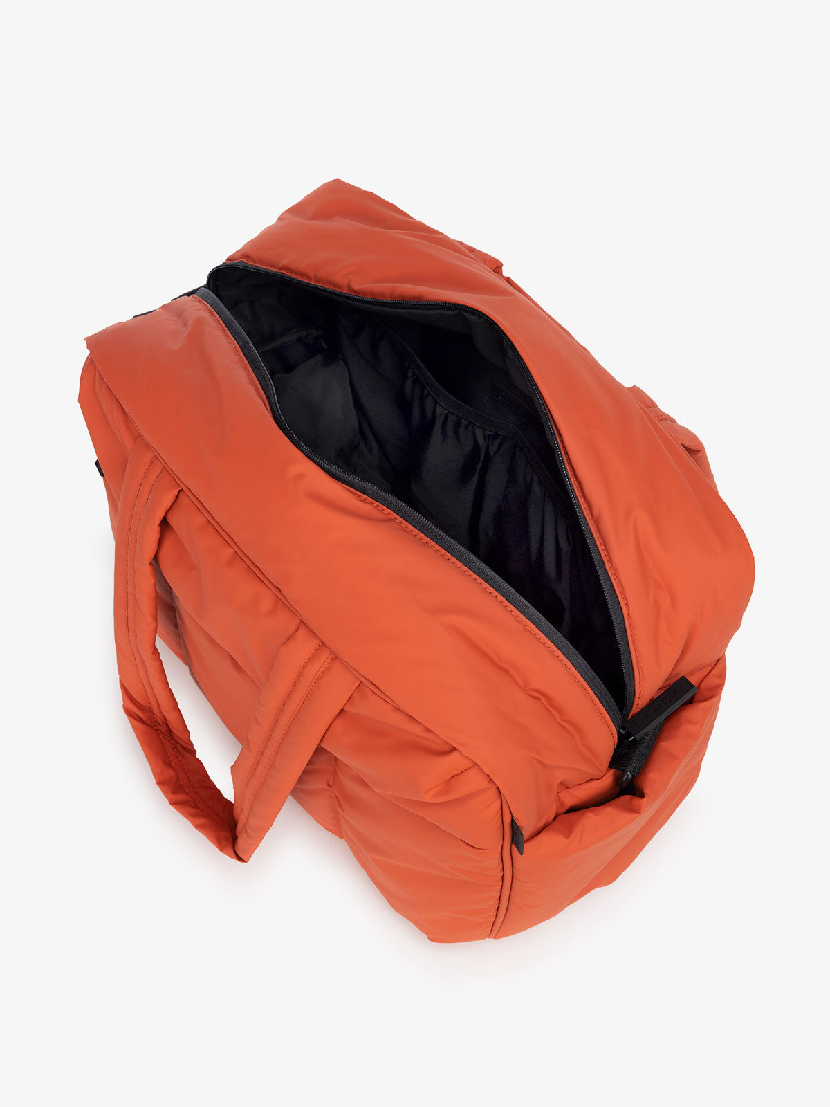 red orange Luka duffel bag