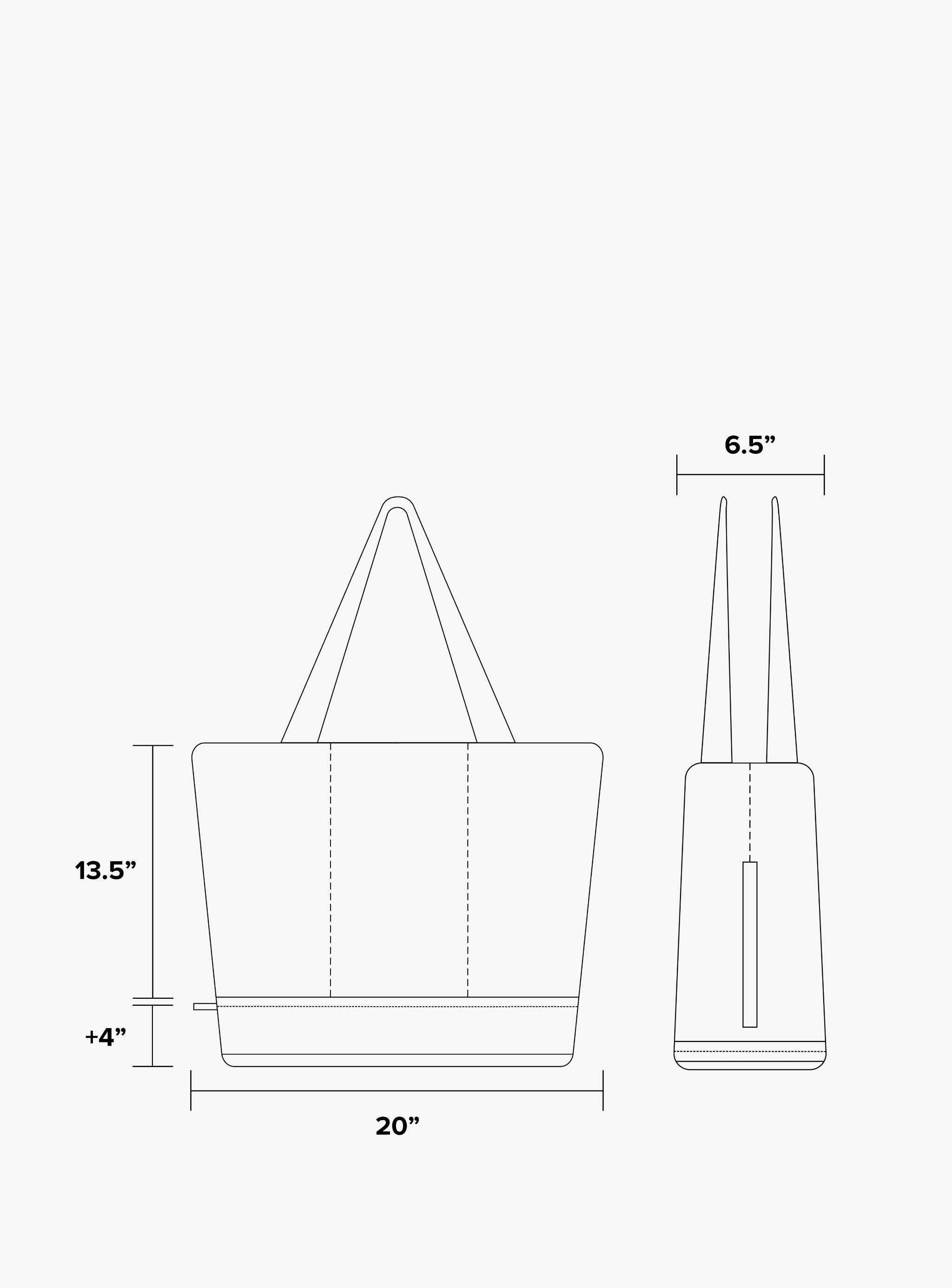Luka Expandable Laptop Tote Dimensions
