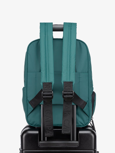 luggage trolley sleeve for Luka laptop backpack in kale green