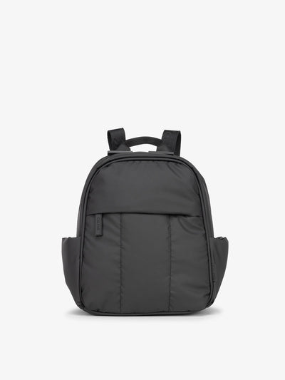 CALPAK Luka small Backpack with zippered front pocket in black; BPM2201-MATTE-BLACK