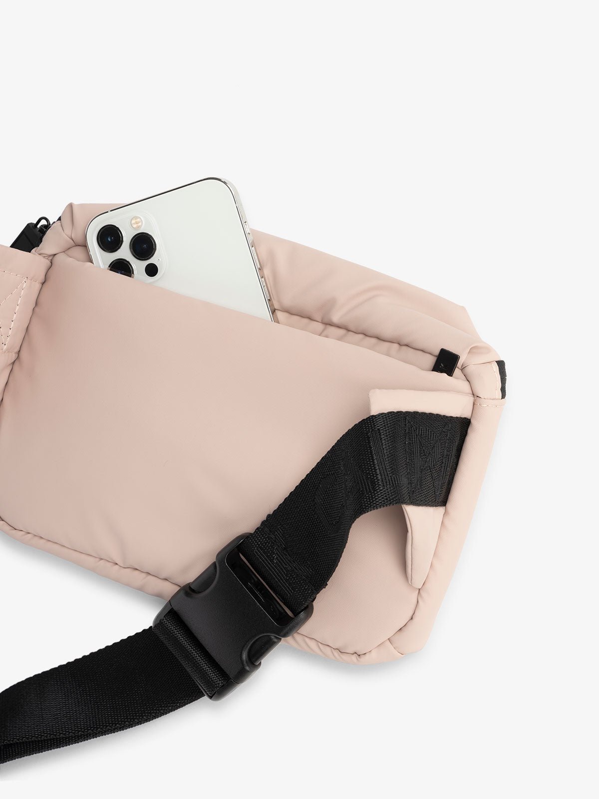 CALPAK Luka everyday small Belt Bag with adjustable strap and hidden back pocket in light pink