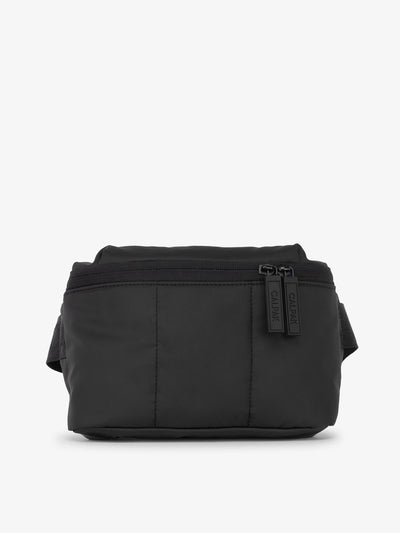 CALPAK Luka Mini Belt Bag with soft puffy exterior in black; BBM2201-MATTE-BLACK