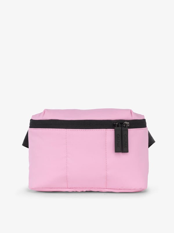 CALPAK Luka Mini Belt Bag with soft water-resistant exterior in bubblegum