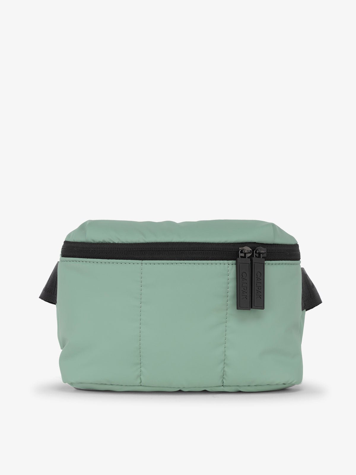 CALPAK Luka Mini Belt Bag with soft puffy exterior in sage green