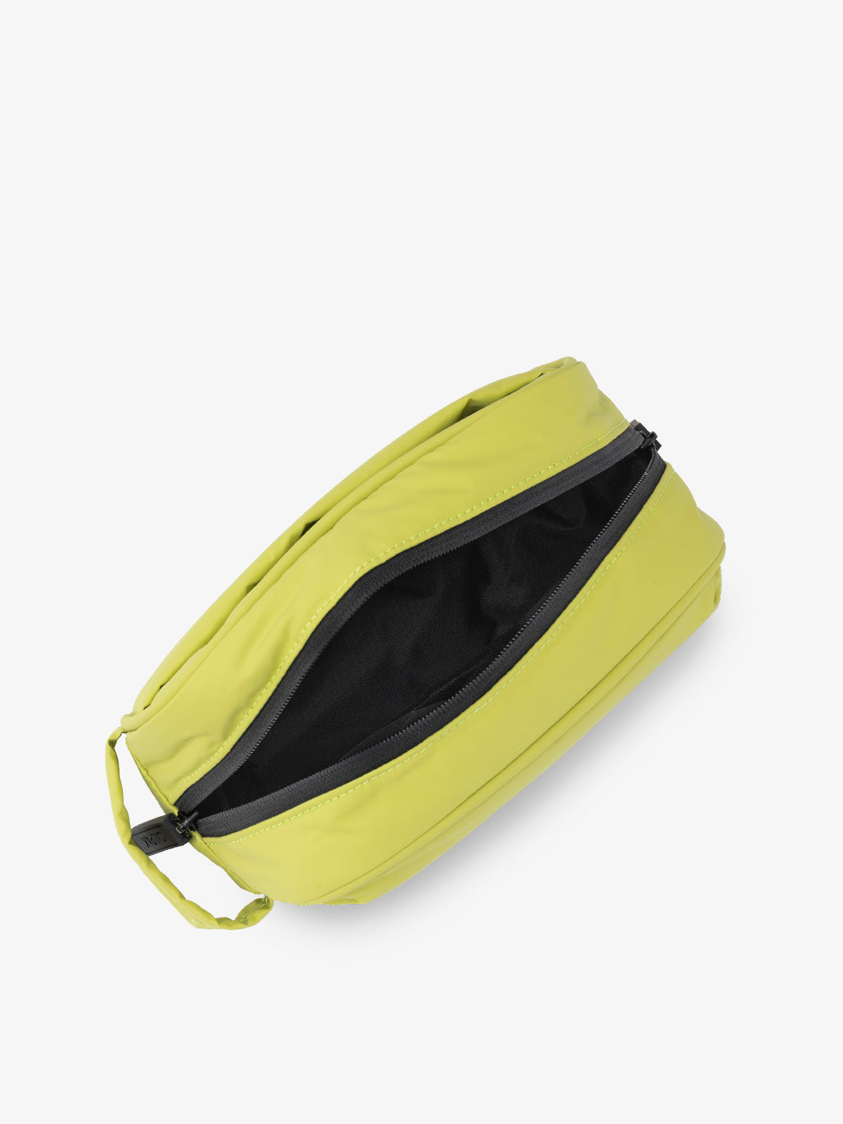 top of celery green toiletry organizer for travel