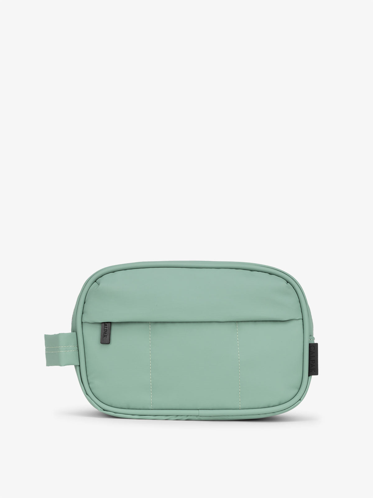 CALPAK Luka travel Toiletry Bag with multiple pockets and side handle in green