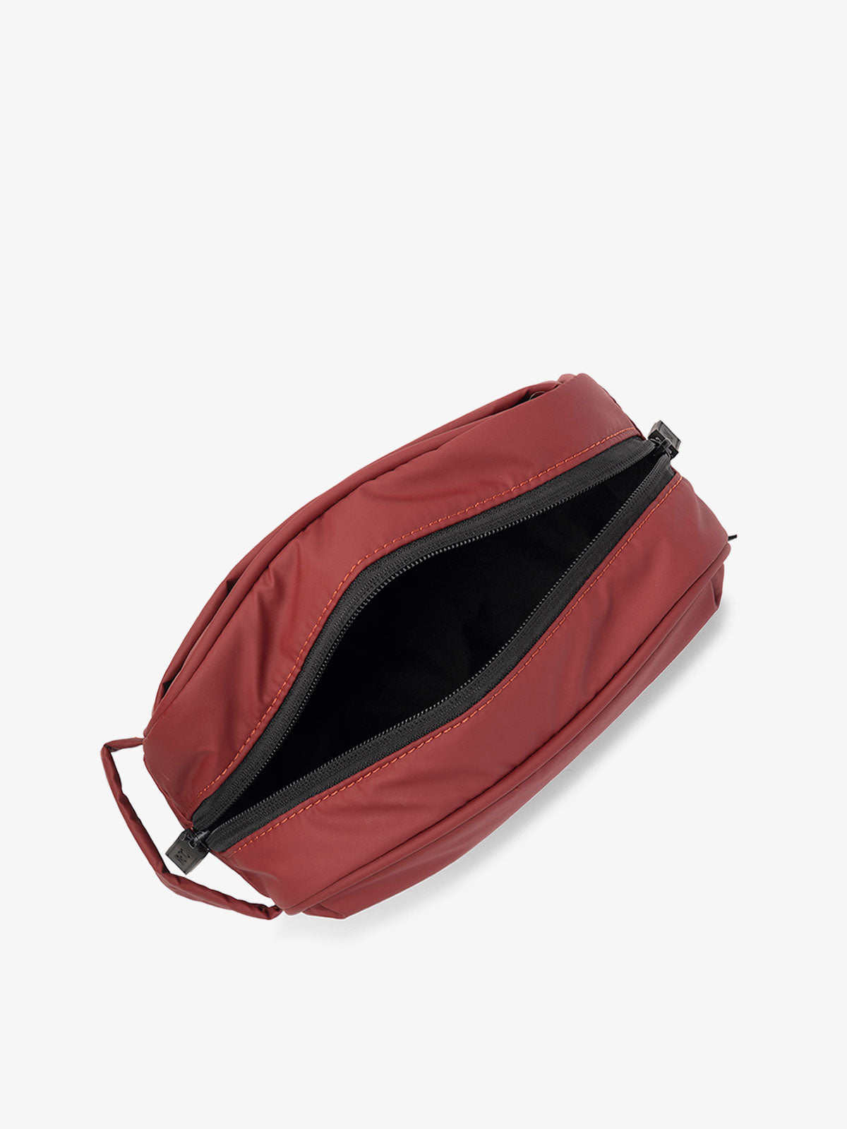 CALPAK Luka Toiletry Bag with zippers in merlot