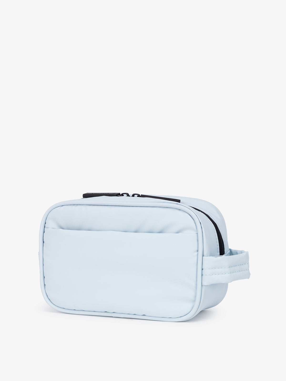hanging travel toiletry bag in blue