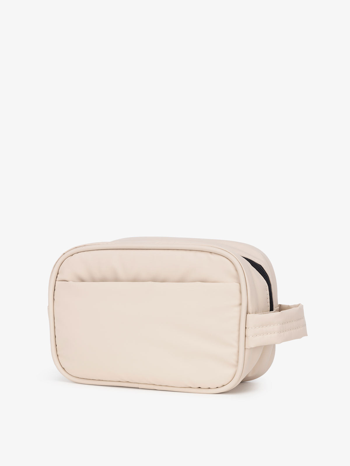cream hanging travel toiletry bag