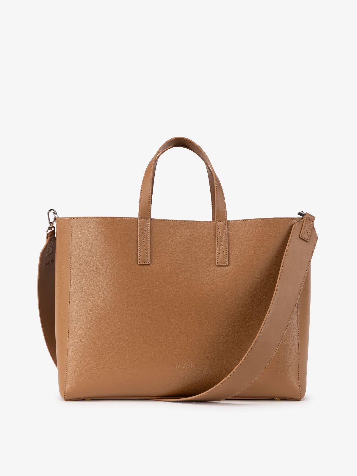 CALPAK laptop tote bag for work in brown