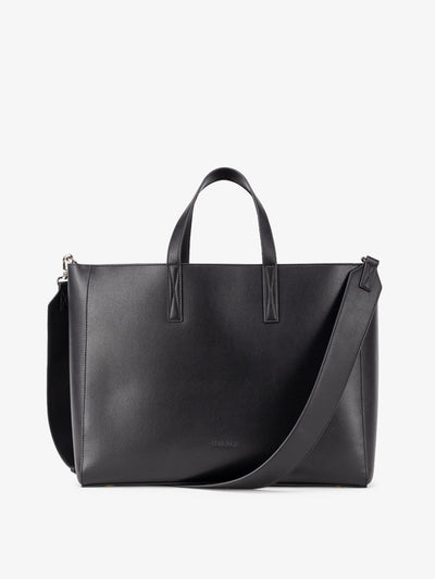 CALPAK laptop tote bag with zipper; ATO2101-BLACK