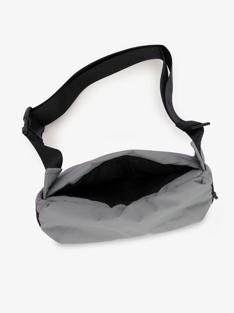 CALPAK Luka belt bag in grey iron color