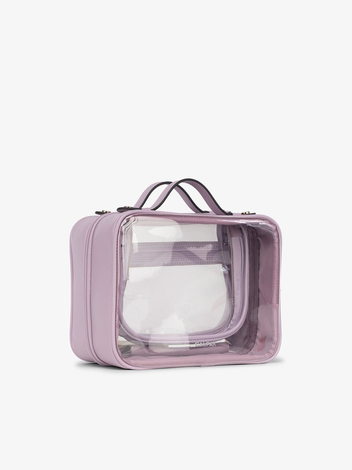 CALPAK clear makeup bag for women in purple