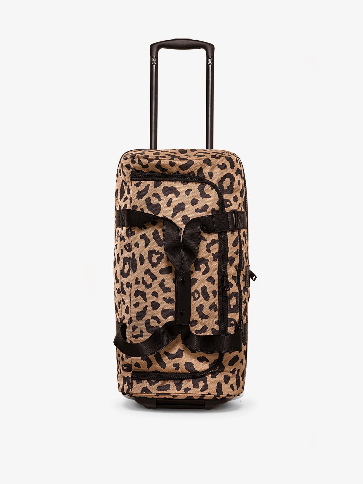 CALPAK Stevyn Rolling Duffel 22-inch bag in cheetah