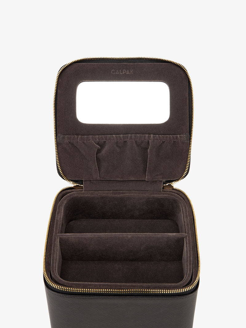CALPAK black hard multiple sunglasses case with mirror