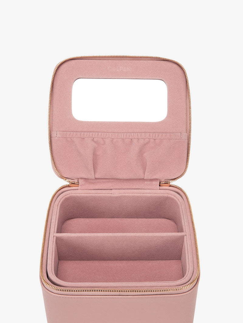 CALPAK pink hard multiple sunglasses case with mirror
