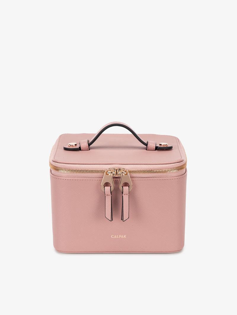 CALPAK pink hard multiple sunglasses case with mirror