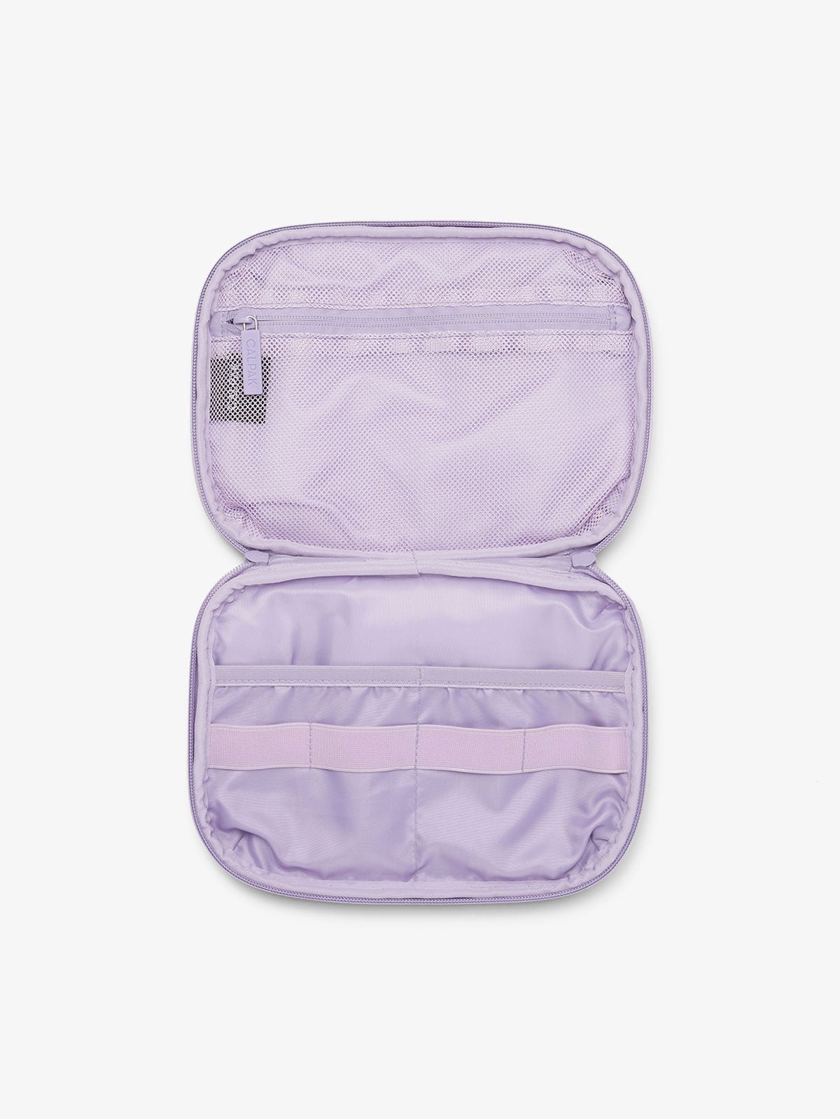 CALPAK tech and electronics organizer for travel in orchid fields lavender