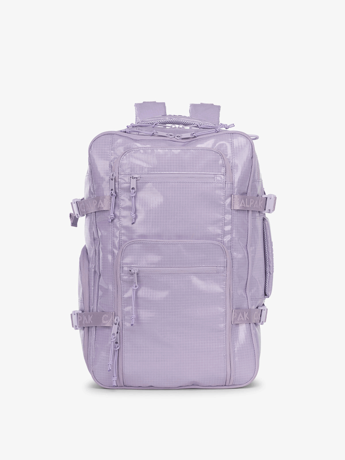 CALPAK Terra 26L Laptop Backpack and Duffel Bag 360 view in purple