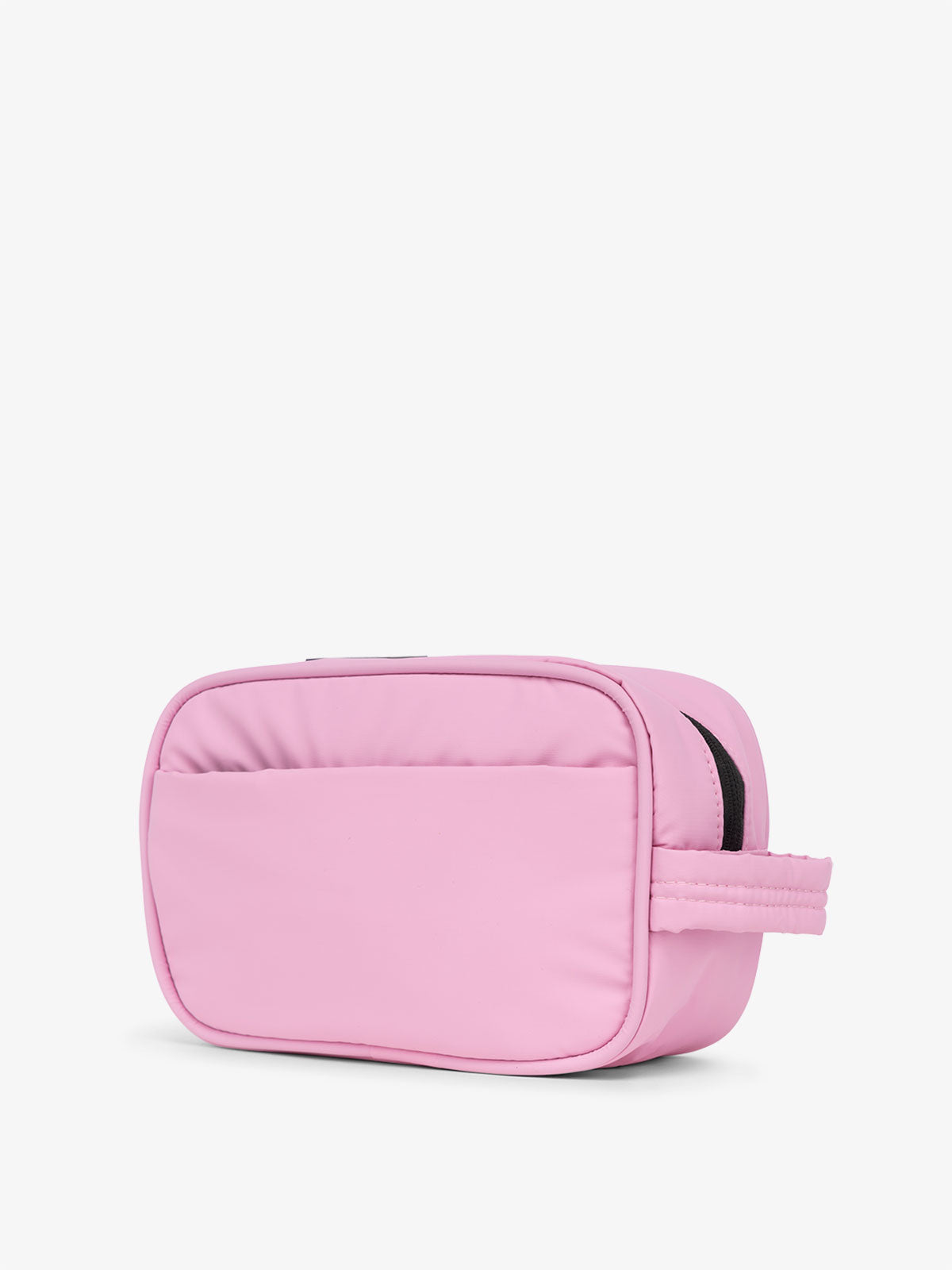 CALPAK Luka Toiletry Bag for travel organization  with soft puffy exterior and multiple pockets in bubblegum pink