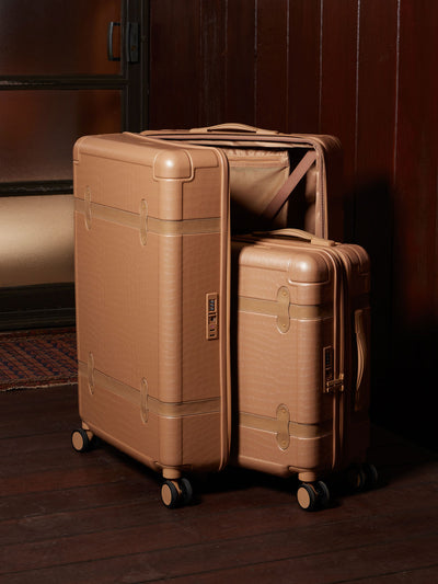 CALPAK set of 2 beige almond hard shell CALPAK TRNK luggage; LTK2000-ALMOND