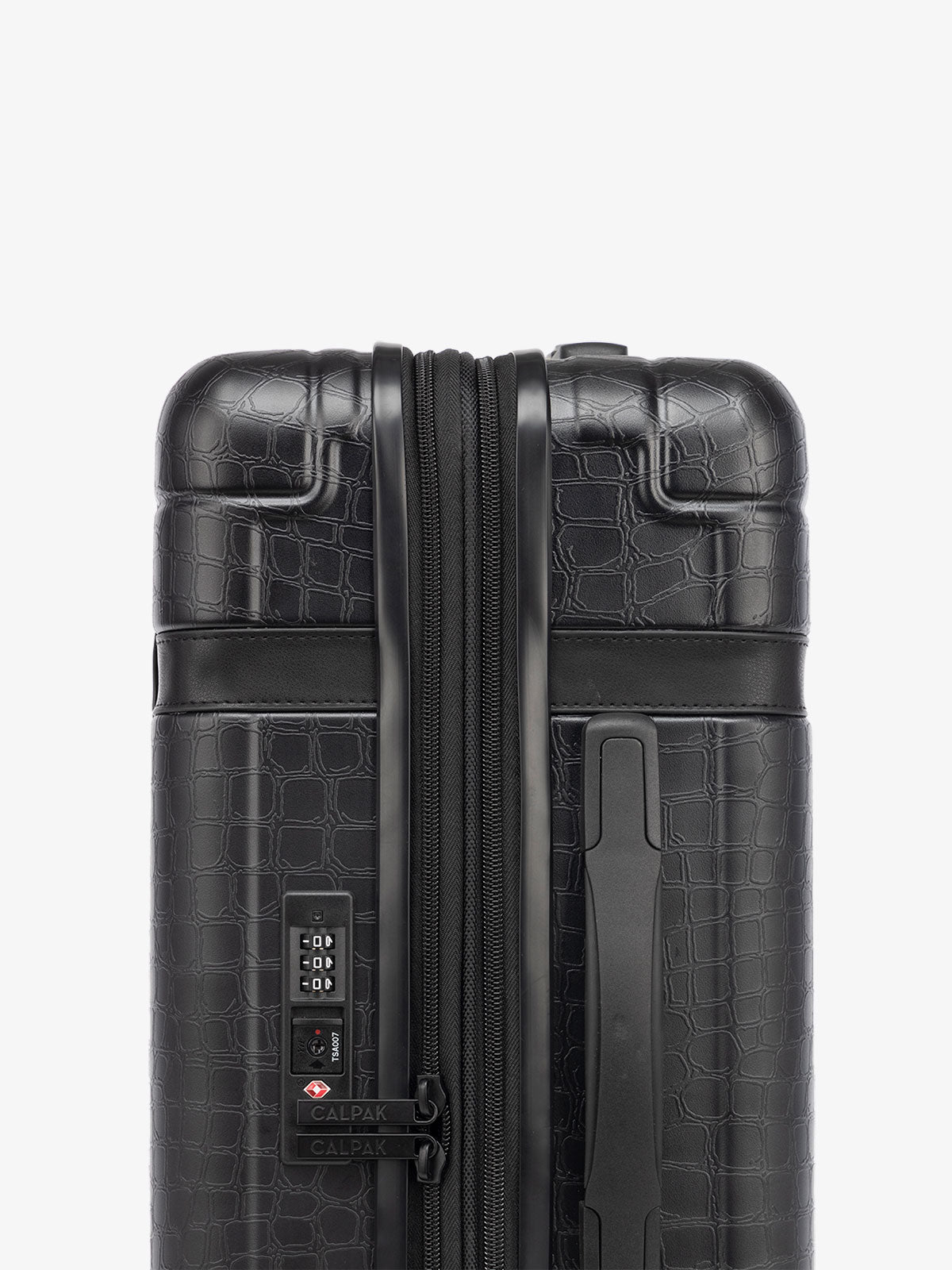 CALPAK TRNK checked black luggage with TSA approved locks