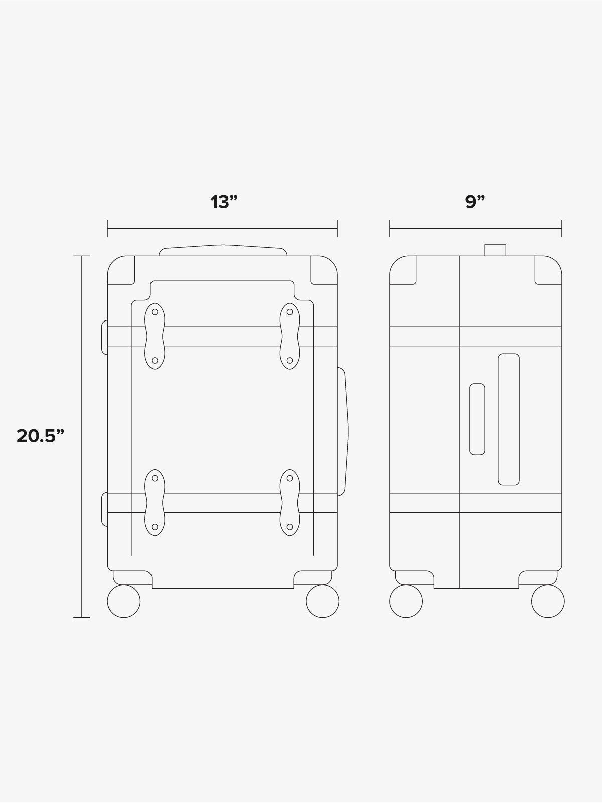 Trnk 3-piece carry-on luggage in set of 3 luggage