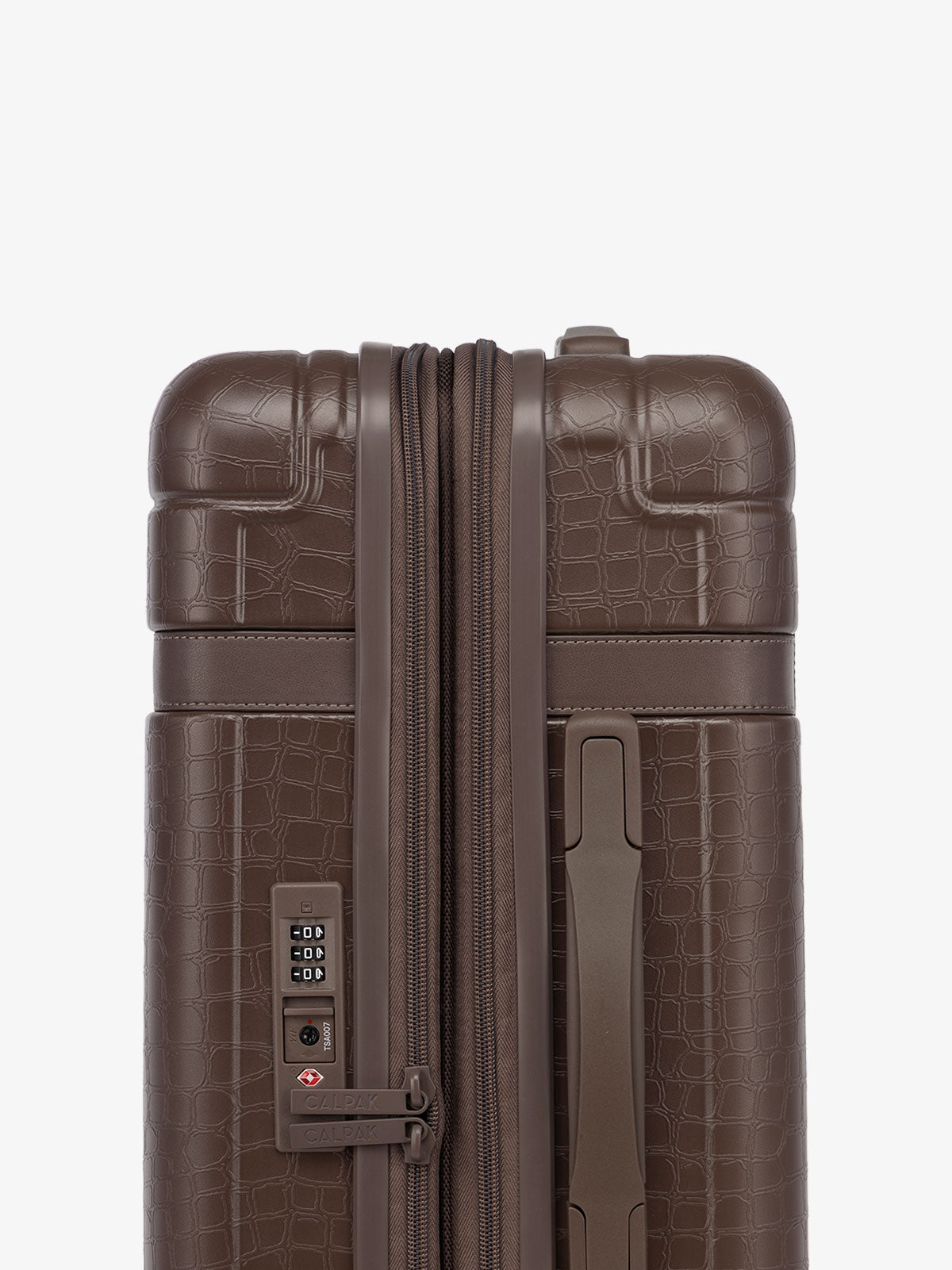 CALPAK TRNK carry on luggage with hardshell exterior, tsa lock and top and side handles in espresso