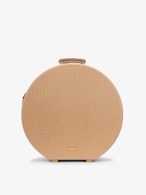 CALPAK Trnk large beige almond hat box for travel; HB1620-ALMOND