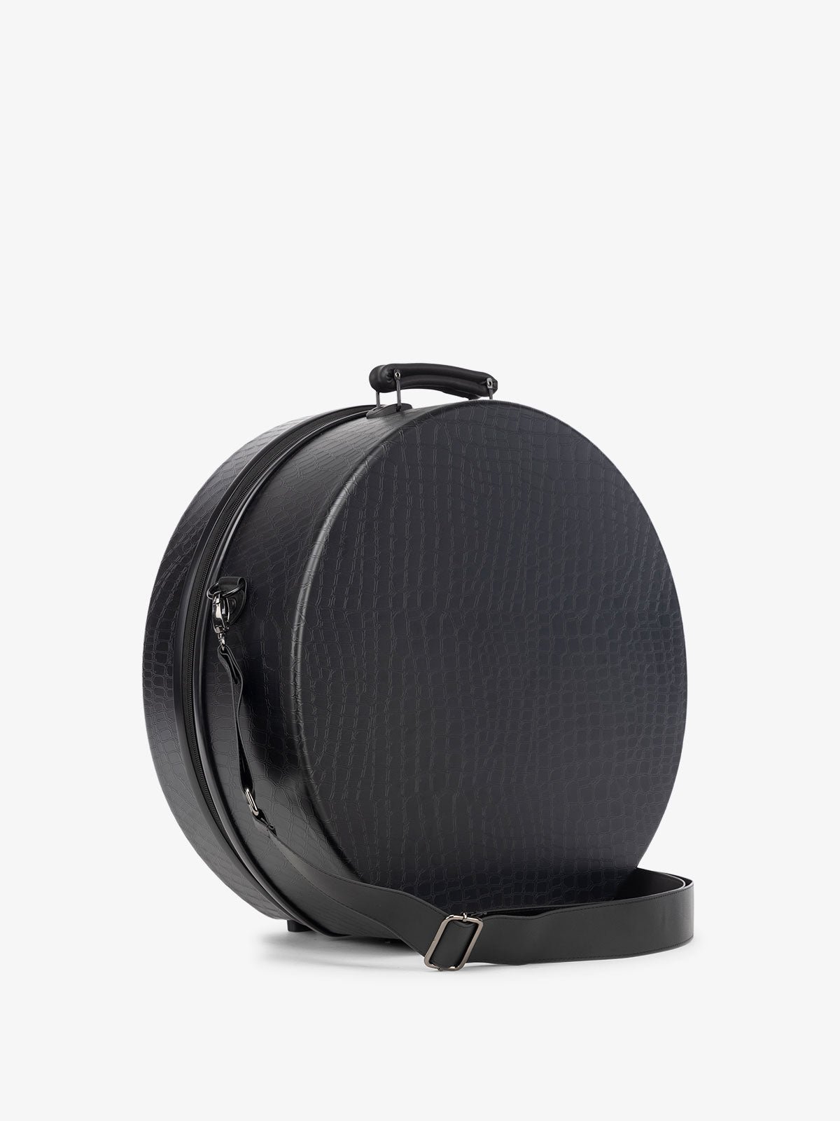 side view of Trnk large travel hat box