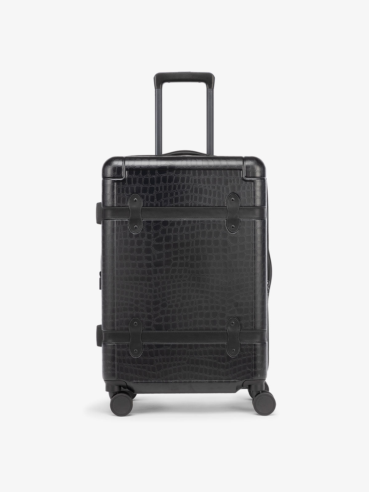CALPAK TRNK medium 25 inch black luggage in vintage trunk style