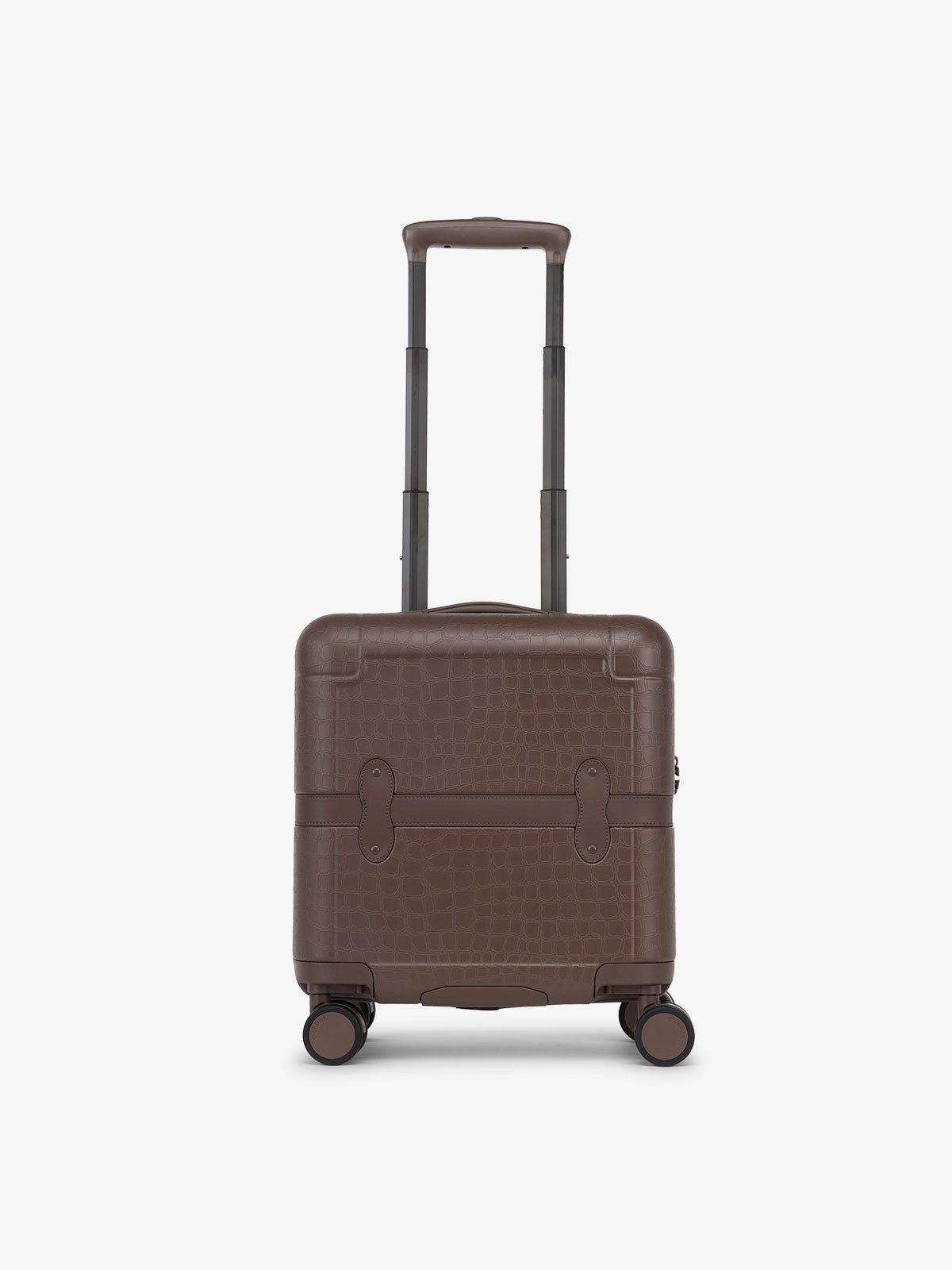 CALPAK TRNK mini carry on luggage with faux-crocodile design in espresso