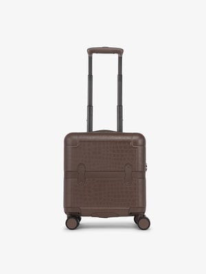 CALPAK TRNK mini carry on luggage with faux-crocodile design in espresso; LTK1014-ESPRESSO