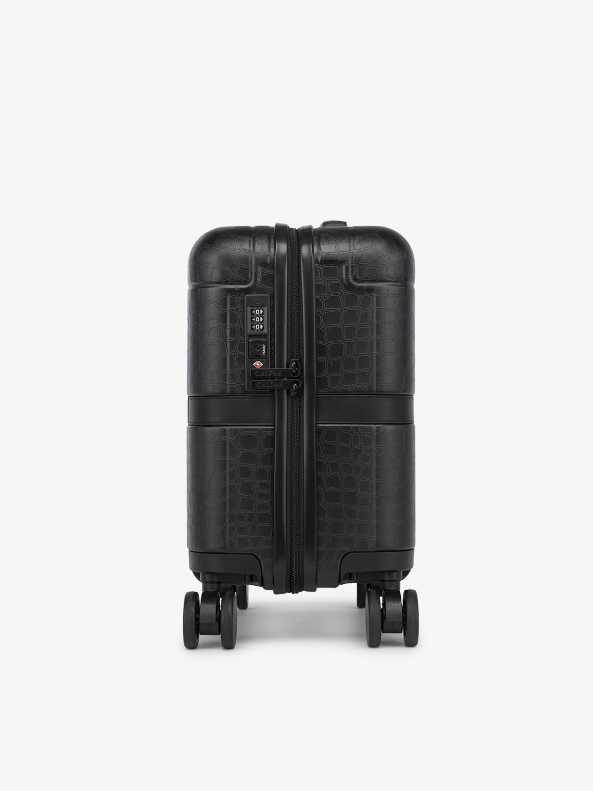 CALPAK TRNK mini luggage with TSA lock and 360 spinner wheels in black