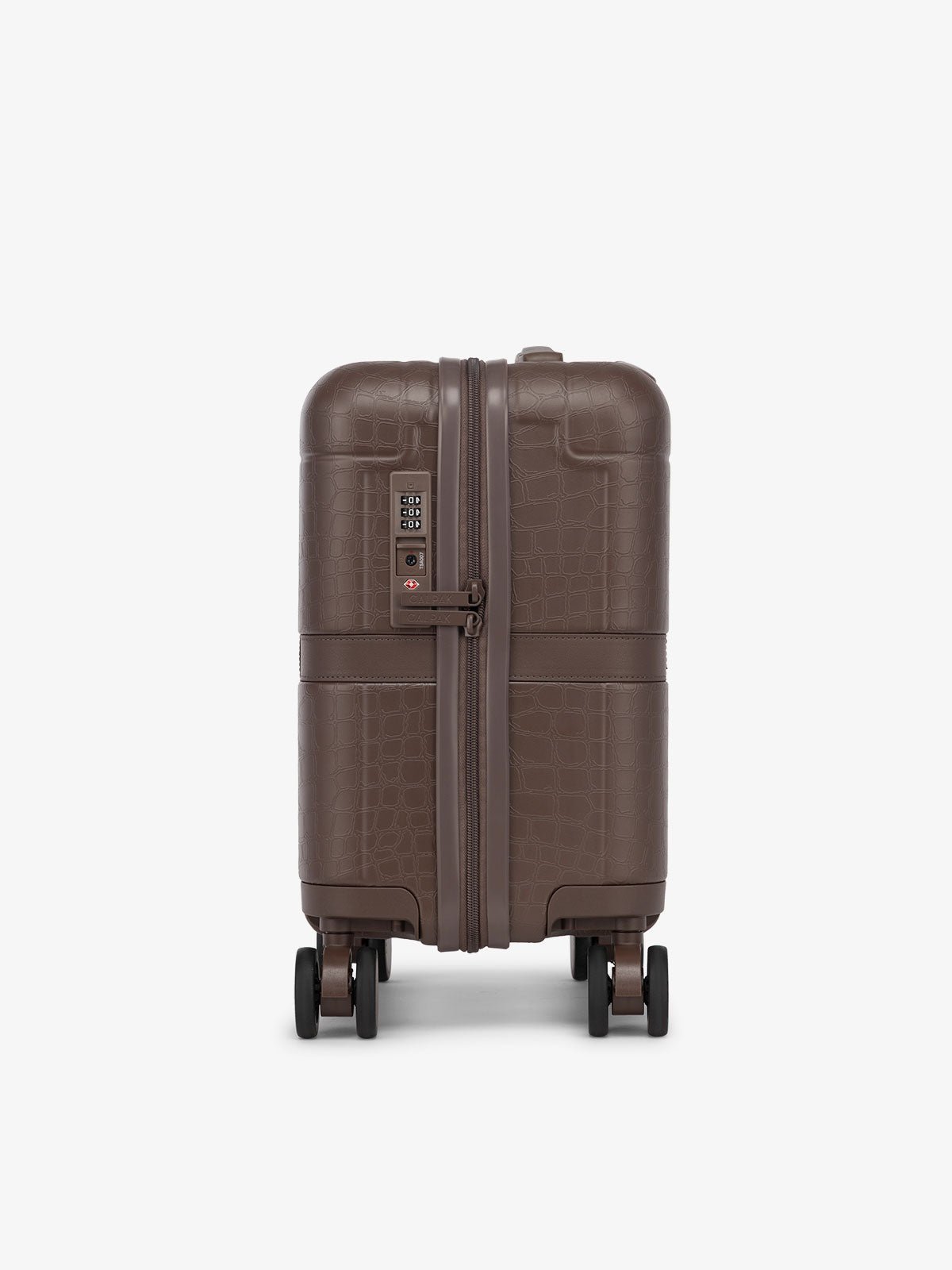 CALPAK TRNK mini luggage with TSA lock and 360 spinner wheels in espresso