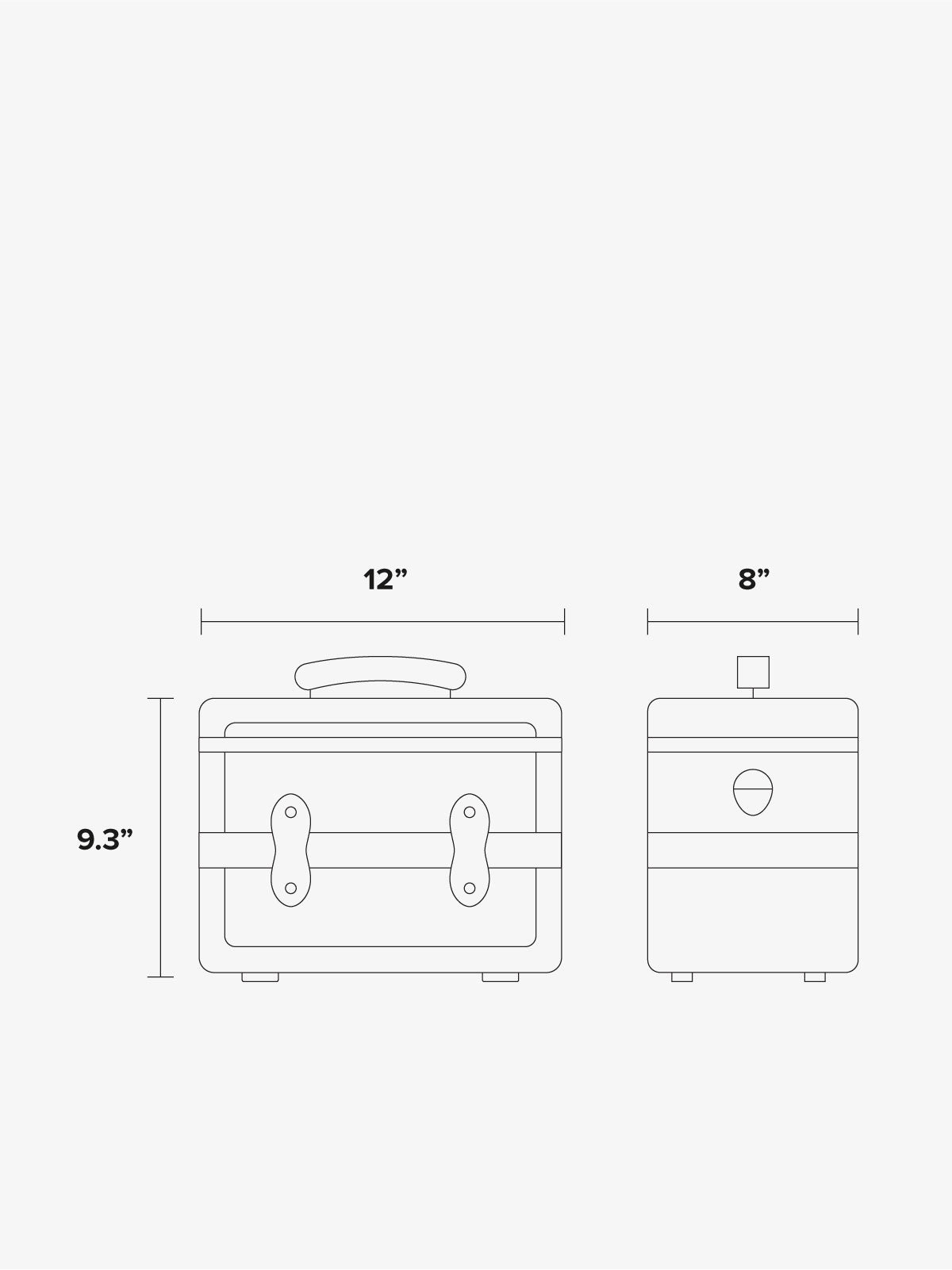 Trnk vanity case dimensions