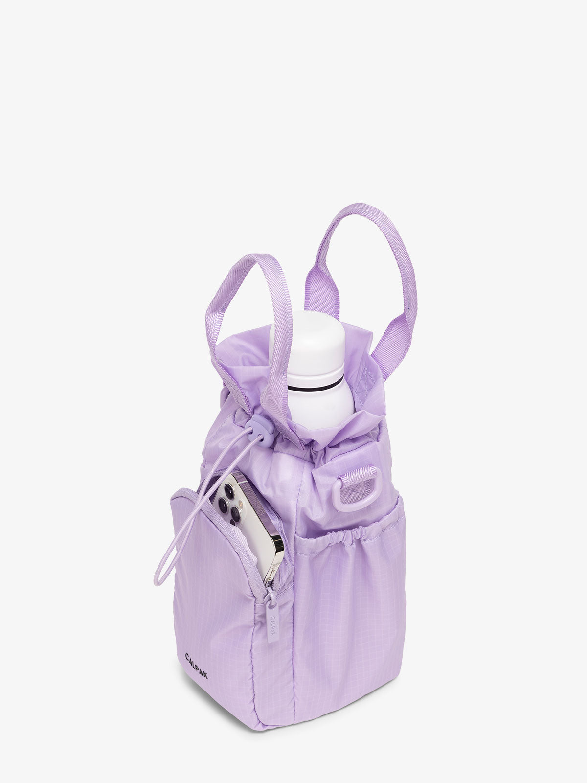 water bottle bag in orchid purple
