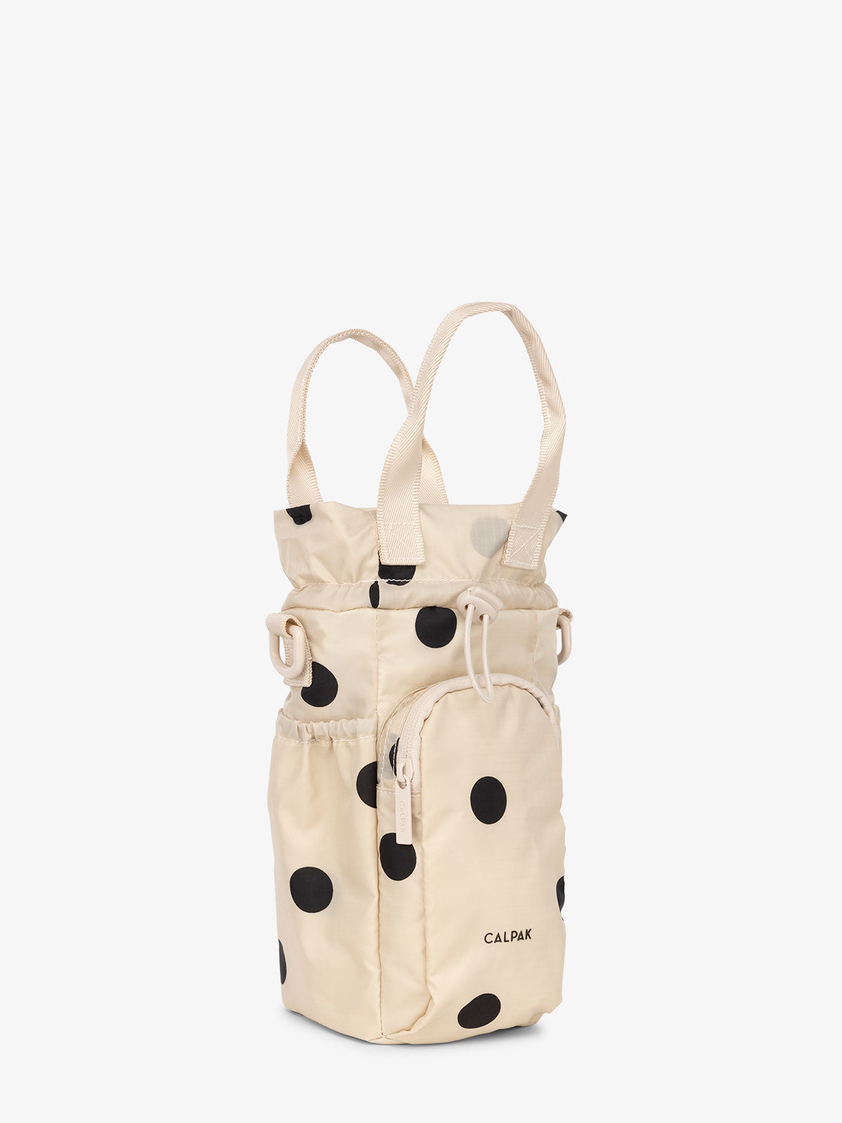 water bottle holder purse in polka dot