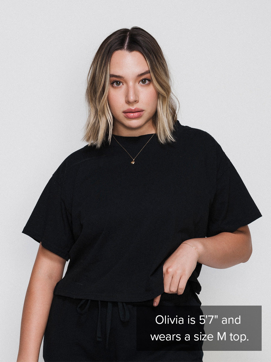CALPAK womens oversized tshirt in black