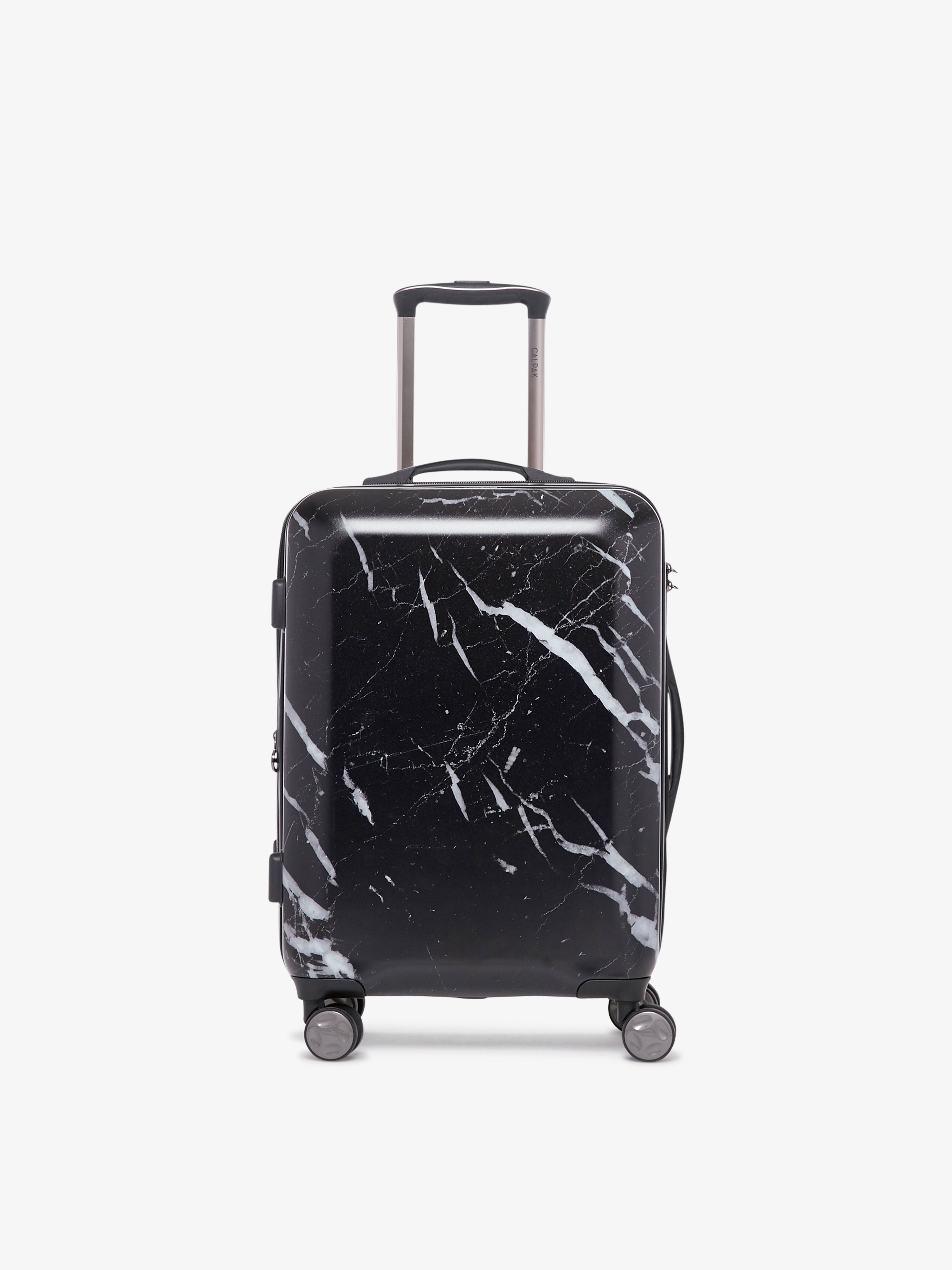 CALPAK Astyll black marble hard shell rolling carry on suitcase