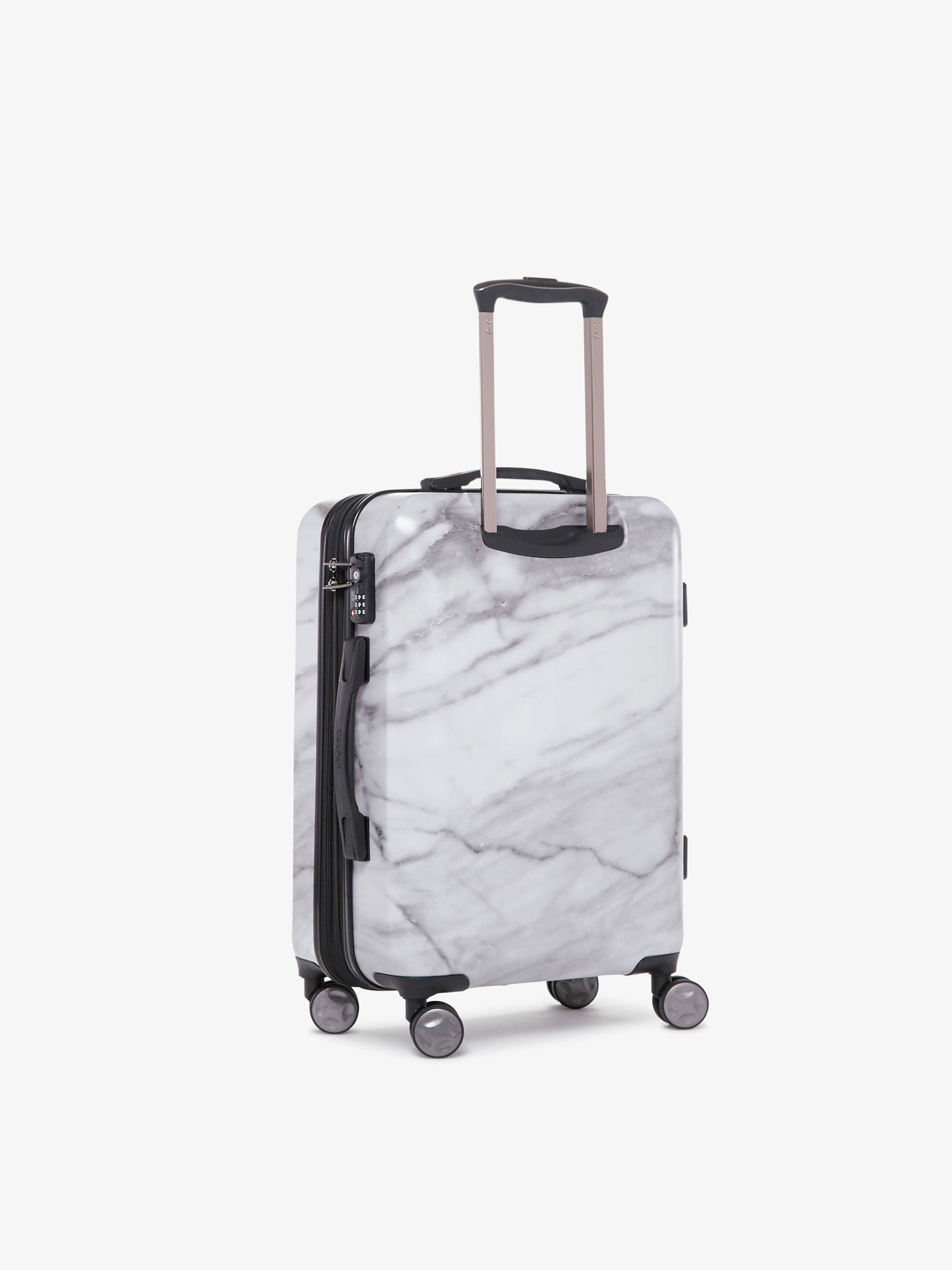 CALPAK Astyll white marble hard side spinner carry on suitcase