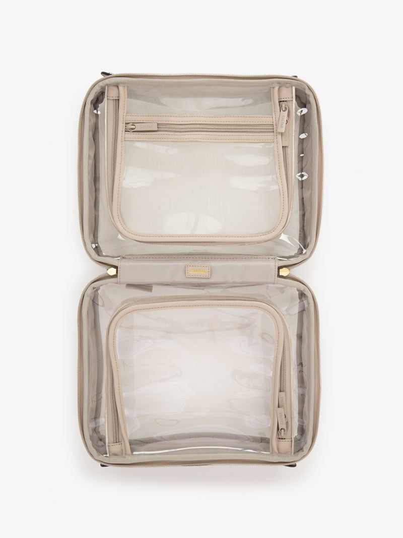 CALPAK large travel makeup case with compartments