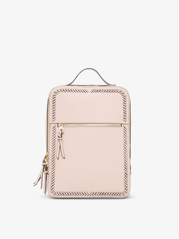 pink blush CALPAK Kaya laptop backpack for women