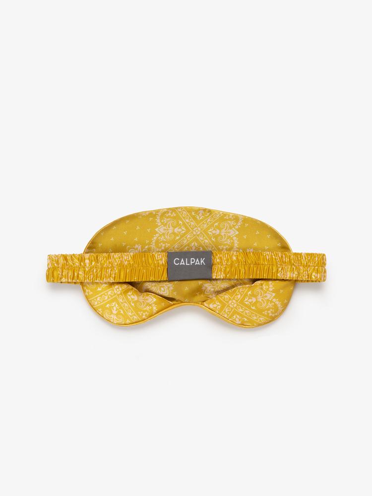 CALPAK silk sleeping mask in mustard