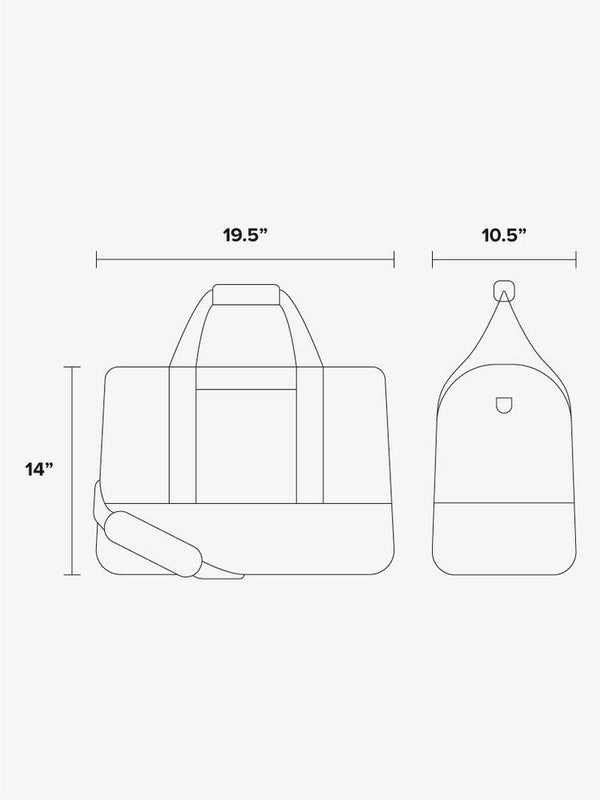 CALPAK Stevyn duffel bag dimensions;